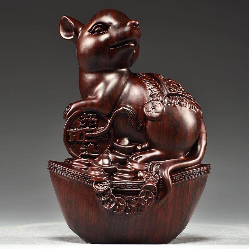 木雕十二生肖摆件一套实木质鼠牛虎兔龙蛇马羊猴鸡狗猪工艺品送礼,淘宝优惠券,粉丝福利购,淘宝优惠卷