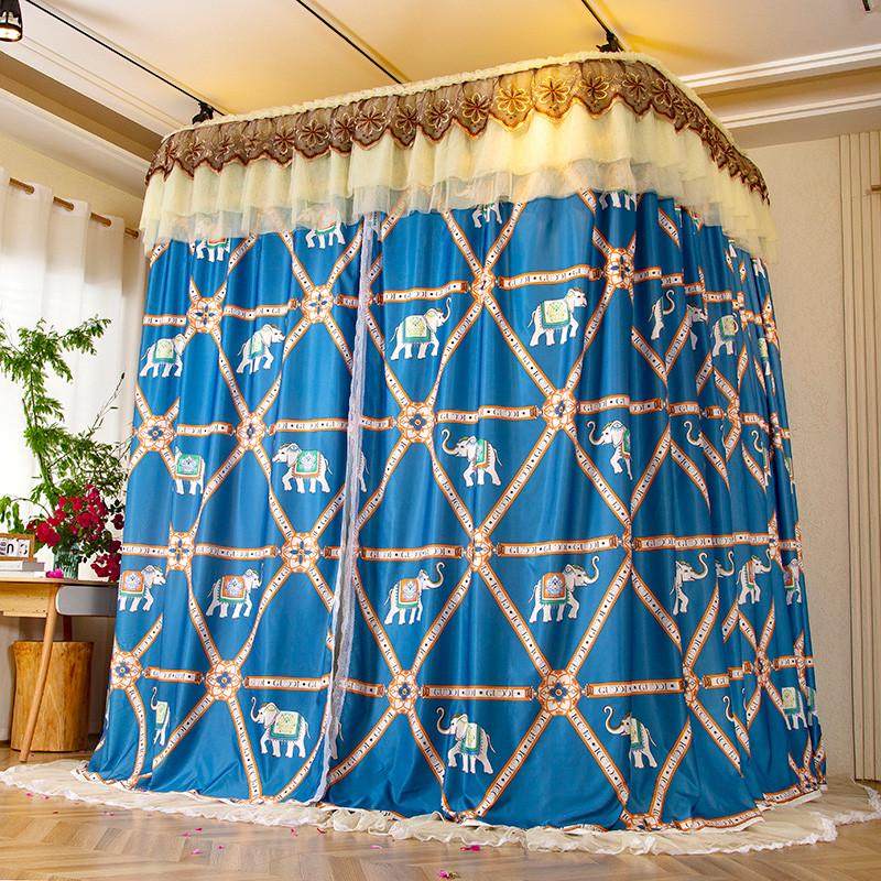 子母床蚊帐上下铺遮光床帘加厚双层家用1.5导轨儿童宿舍床幔1.8米,淘宝优惠券,粉丝福利购,淘宝优惠卷