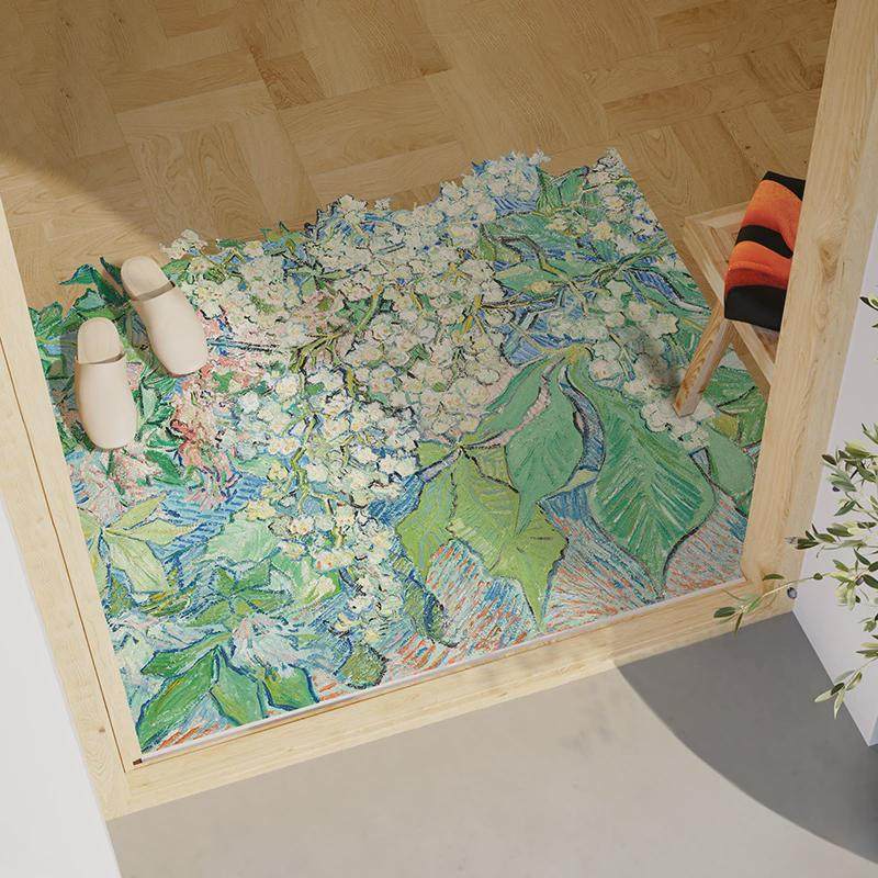 一拾一 艺术感风门口地垫入户门垫可裁剪皮革脚垫可擦洗地毯,淘宝优惠券,粉丝福利购,淘宝优惠卷