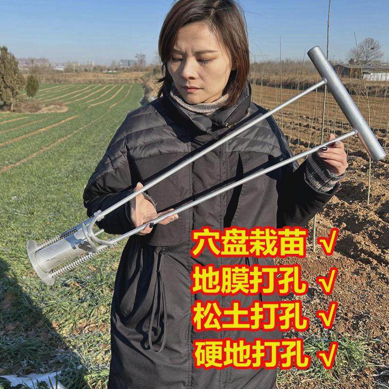 栽苗神器西瓜打洞种菜农用工具地膜打孔栽苗器土地种植移栽移苗器,淘宝优惠券,粉丝福利购,淘宝优惠卷