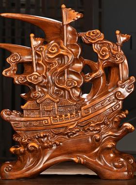 热销一帆风顺摆件创意家居客厅玄关办公室老板桌酒柜工艺品厂家批