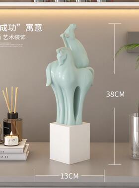 新中式马到成功马摆件工艺品客厅玄关酒柜装饰办公室乔迁开业礼物