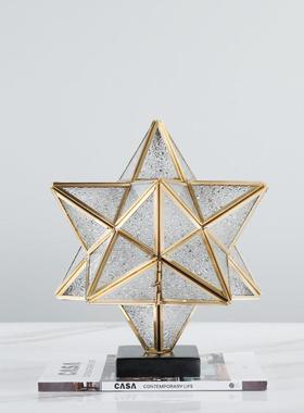 热销创意家居摆件铁艺建筑雕塑艺术品简约现代装饰品玄关走廊空间