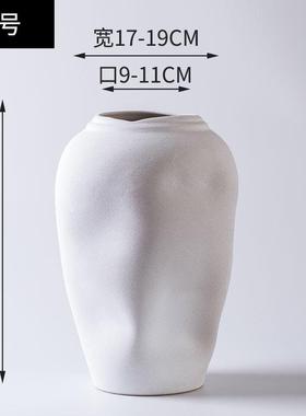 创意现代简约风寂侘家居装饰品白色陶瓷花瓶玄关酒柜电视鞋柜摆件