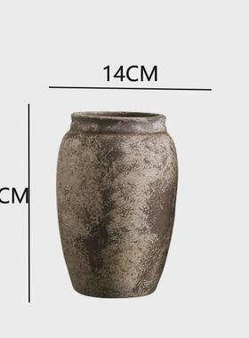 中古花瓶插花花瓶侘寂风高级感复古陶瓷艺术客厅民宿装饰摆件客厅