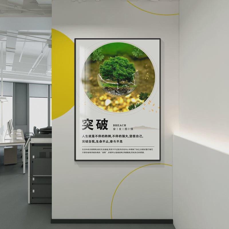 办公室装饰画企业文化背景墙挂画公司团队会议室墙面励志标语壁画 - 图1