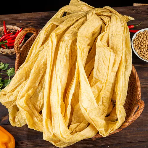 Новые продукты, старомодный белок, кожа бобов, искусственные мясные продукты, сухие товары, старомодная кожа тофу, сухие товары, сушеные кожи бобов, мужчина