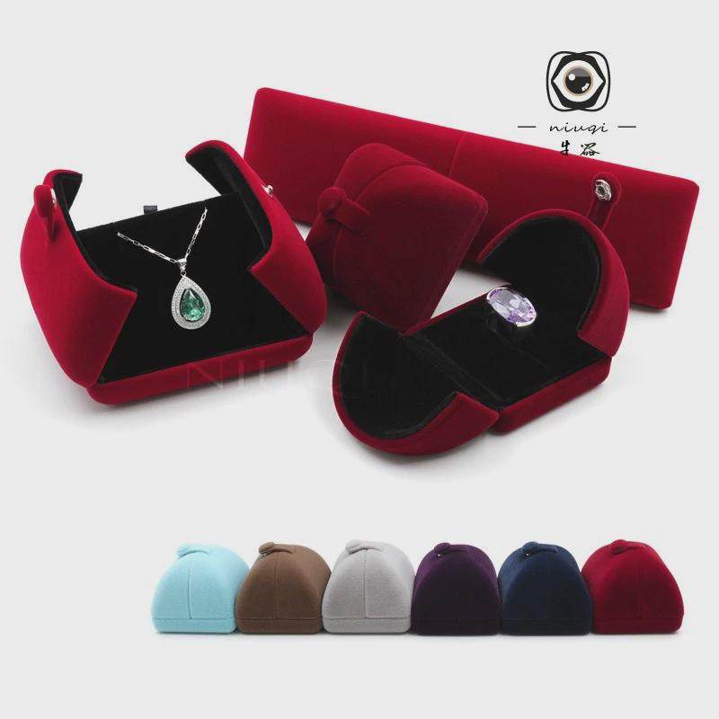 按扣绒布首饰盒珠宝店双开首饰盒蒙古包灰盒手镯套装盒首饰店,淘宝优惠券,粉丝福利购,淘宝优惠卷