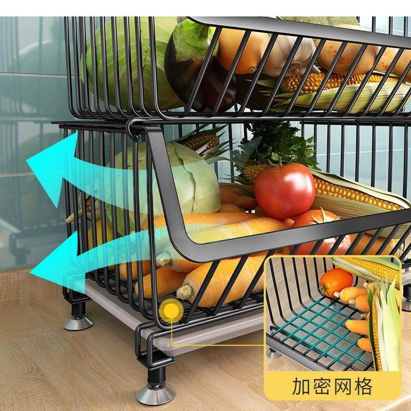 厨房置物架落地多层可移动家用小推车放蔬菜篮子菜筐玩具收纳神器,淘宝优惠券,粉丝福利购,淘宝优惠卷