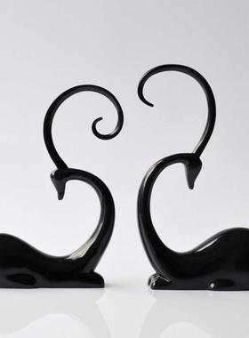 树脂动物工艺品情侣对鹿摆件 卡通时尚装饰品 树脂工艺品摆件