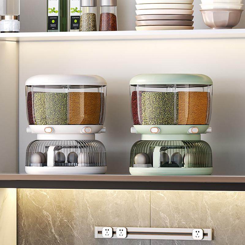 家用防虫防潮密封储米箱分隔杂粮桶可旋转大容量米大米存储米缸,淘宝优惠券,粉丝福利购,淘宝优惠卷