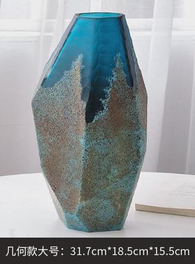 简约现代花瓶摆件客厅插花干花电视柜小装饰玻璃大高级感高档轻奢