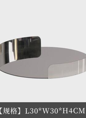 饰品金属花器花插不锈钢摆件样板房现代售楼处桌面花瓶软装轻奢