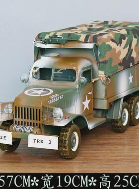 铁艺解放ca10模型摆件复古老式仿真军车运输车战车怀旧艺装饰摆设