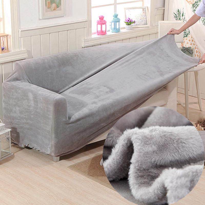 6b76加厚毛绒一体式通用皮沙发套罩全包弹力扶手灰色垫老式皮盖布,淘宝优惠券,粉丝福利购,淘宝优惠卷