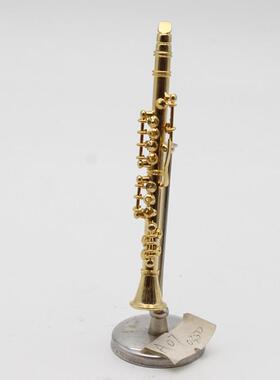 dollhouse微缩袖珍迷你场景乐器萨克斯小圆太阳号铜制拍摄摆设