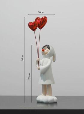北欧创意桌面女孩摆件客厅家居装饰品玄关电视柜房间气球软装饰品