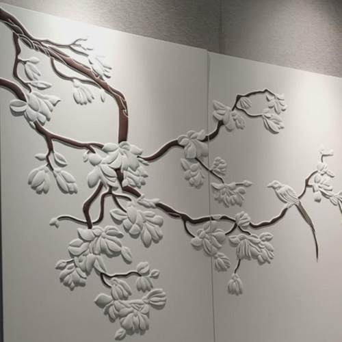 来图定制吸音画背景墙吸音软包喷绘刺绣硬包装饰画酒店工程吸音画 - 图1