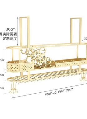 酒吧台悬挂吊杯架倒挂酒杯架创意带灯光高脚杯架家用葡萄酒架摆件