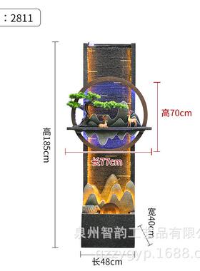 假山喷泉水幕墙流水摆件别墅酒店庭院店铺阳台流水墙鱼池循环水景