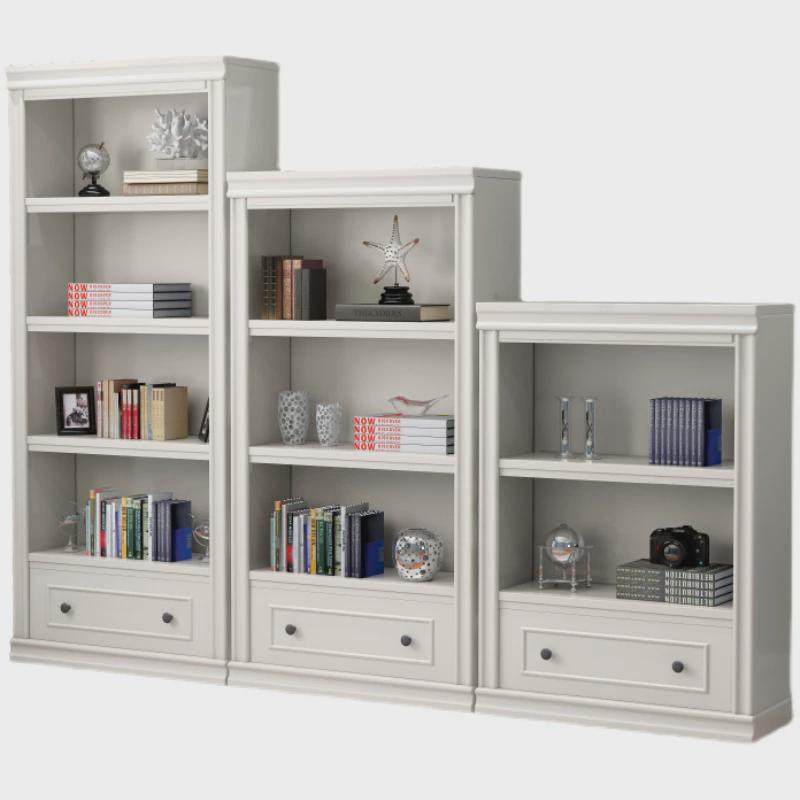 0J实木书柜儿童书架白色梯形收纳置物架陈列架学生书架置物架落地,淘宝优惠券,粉丝福利购,淘宝优惠卷