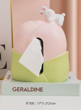 创意抽纸盒客厅纸巾盒轻奢高档树脂摆件茶几装饰居家纸抽盒送礼品