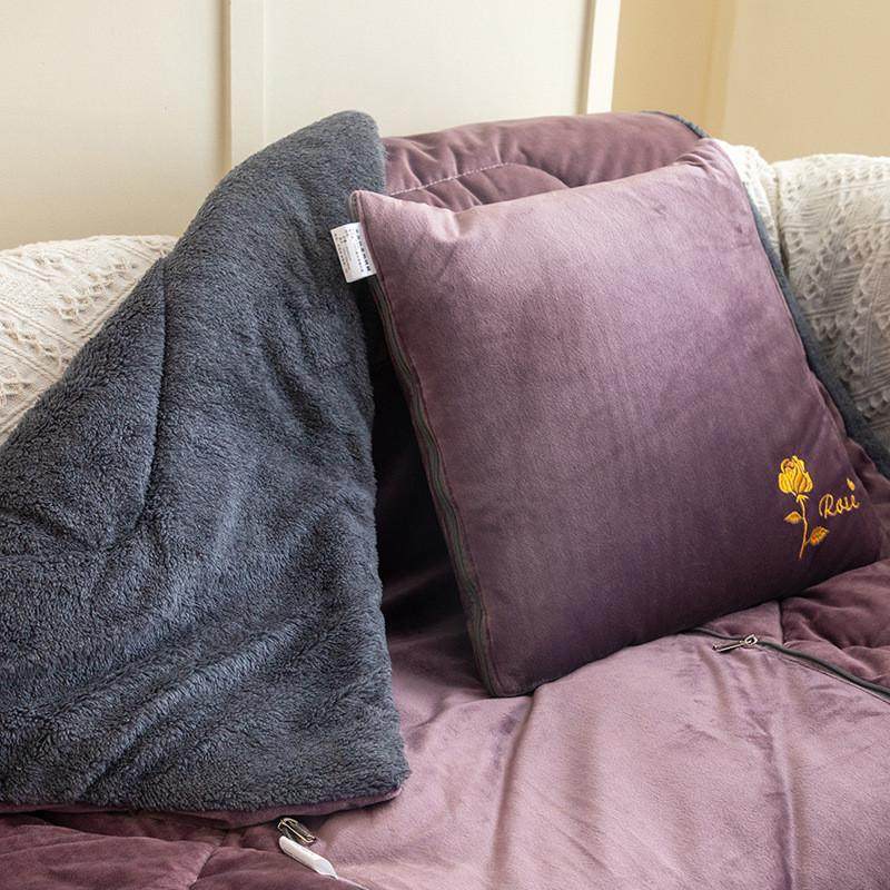 抱枕被冬季加厚宝宝绒双拼保暖被子办公室午休被车载抱枕汽车靠垫,淘宝优惠券,粉丝福利购,淘宝优惠卷