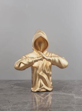 现代简约承让人物摆件样板房办公室卧室书房客厅家居软装饰品