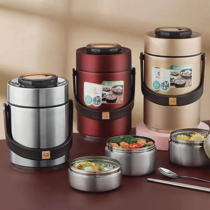 学生大容量304不锈钢保温桶饭盒成人上班族密封三层真空保温提锅,淘宝优惠券,粉丝福利购,淘宝优惠卷