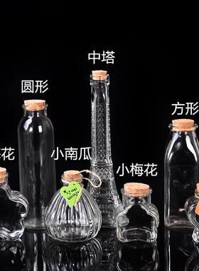 包邮绿色diy材料创意手工海洋瓶许愿星星瓶漂流瓶彩虹木塞玻璃瓶