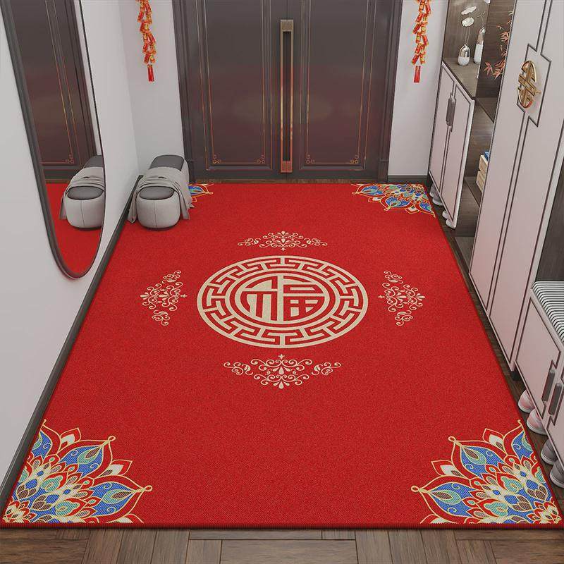 门口地垫入户门垫2024红色喜庆进门地毯喜事家用玄关门口防滑垫子,淘宝优惠券,粉丝福利购,淘宝优惠卷