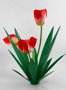 龙舌兰花金属创意摆件工艺品铁质户外庭院花园铁艺郁金香装饰