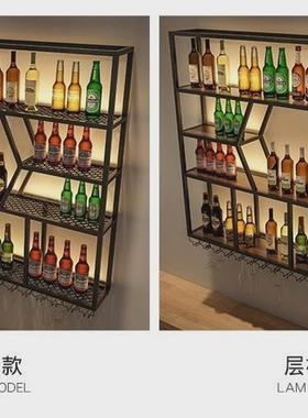 j酒柜2铁艺酒架收纳架墙上置物架壁挂式斚挂墙酒水酒架酒吧壁挂式