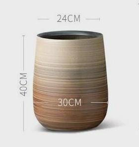 北欧花盆现代陶瓷落地花瓶大口径干花仿真花摆件客厅别墅庭院大坛