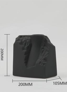 爆侘款寂风陶瓷花瓶干花插花花器家居软装摆件玄关客厅极简装饰品