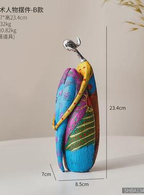 创意抽象桌面摆件家居客厅电视柜人物装饰品轻奢办公室艺术摆设