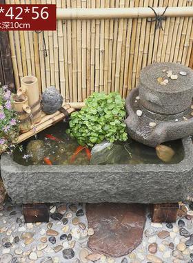 流水摆件循环水石磨石槽假山水景喷泉庭院造景户外景观阳台鱼池