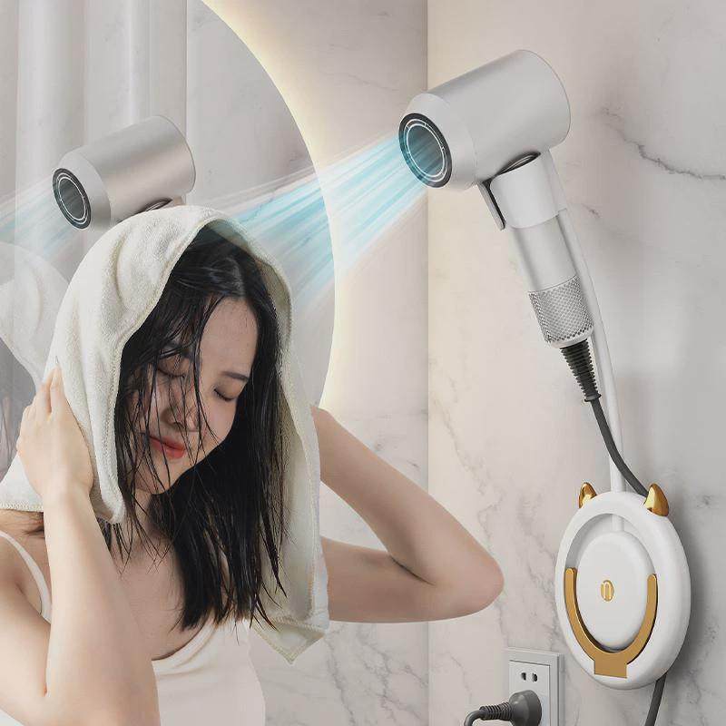 吹风机置物架免打孔卫生间懒人浴室电吹风挂架壁挂式风筒收纳支架,淘宝优惠券,粉丝福利购,淘宝优惠卷