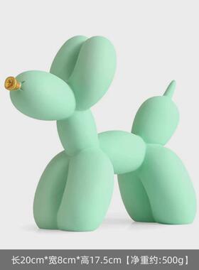 创意格子气球狗客厅家居摆件办公室酒柜电视柜桌面树脂工艺品