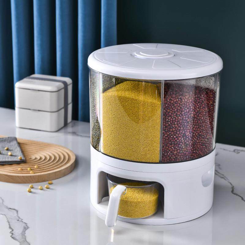 旋转五谷杂粮收纳盒分隔米箱米缸家用防虫防潮密封分类分格装米桶,淘宝优惠券,粉丝福利购,淘宝优惠卷