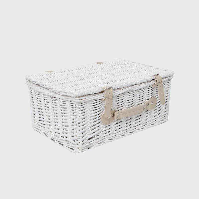 野餐篮子藤编带餐具野餐筐手提带盖保温收纳筐旅行户外露营储物箱,淘宝优惠券,粉丝福利购,淘宝优惠卷