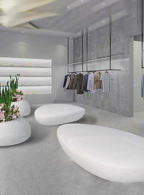 定制户外玻璃钢座椅室外广场公园玻璃钢坐凳商场休闲美陈长条坐凳