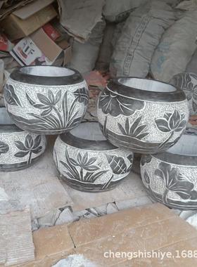 石雕柱防厂家现货供应青石墩子古雕花石鼓雕花空心包边石柱脚石