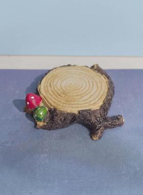 迷你仿真小木桩桥树脂摆件微景观装饰品沙盘盆景爬宠鱼缸沉水造景