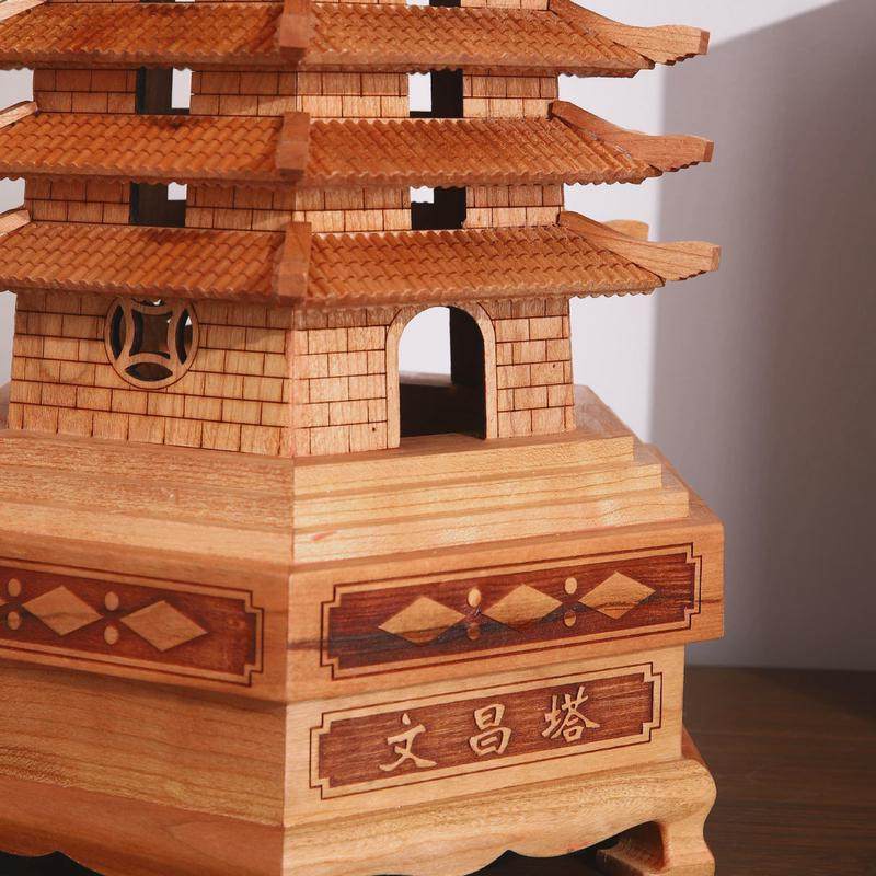 桃木文昌塔摆件2024文昌塔9层13层的书房办公桌面木质工艺品摆件,淘宝优惠券,粉丝福利购,淘宝优惠卷