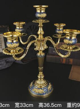 金属三头五头烛台欧式复古创意浪漫烛光晚餐金属婚庆蜡烛台