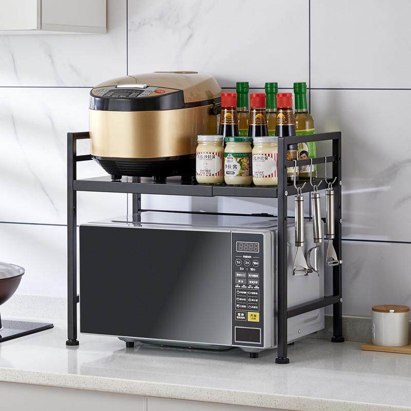 厨房微波炉置物架烤箱架子伸缩家用台面桌面收纳支架双层,淘宝优惠券,粉丝福利购,淘宝优惠卷