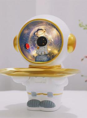 创意纳福吸金ins喜庆锦鲤托盘钥匙收纳摆件客厅桌面装饰收纳盒