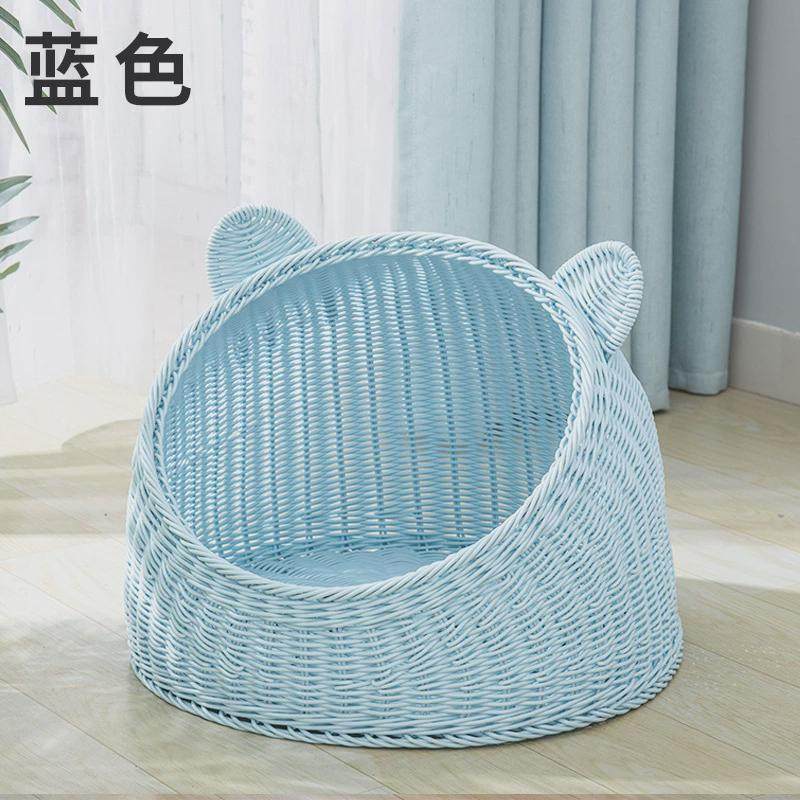 仿藤式四季通用半封闭猫窝夏季猫咪宠物窝透气可水洗手工藤编猫窝,淘宝优惠券,粉丝福利购,淘宝优惠卷