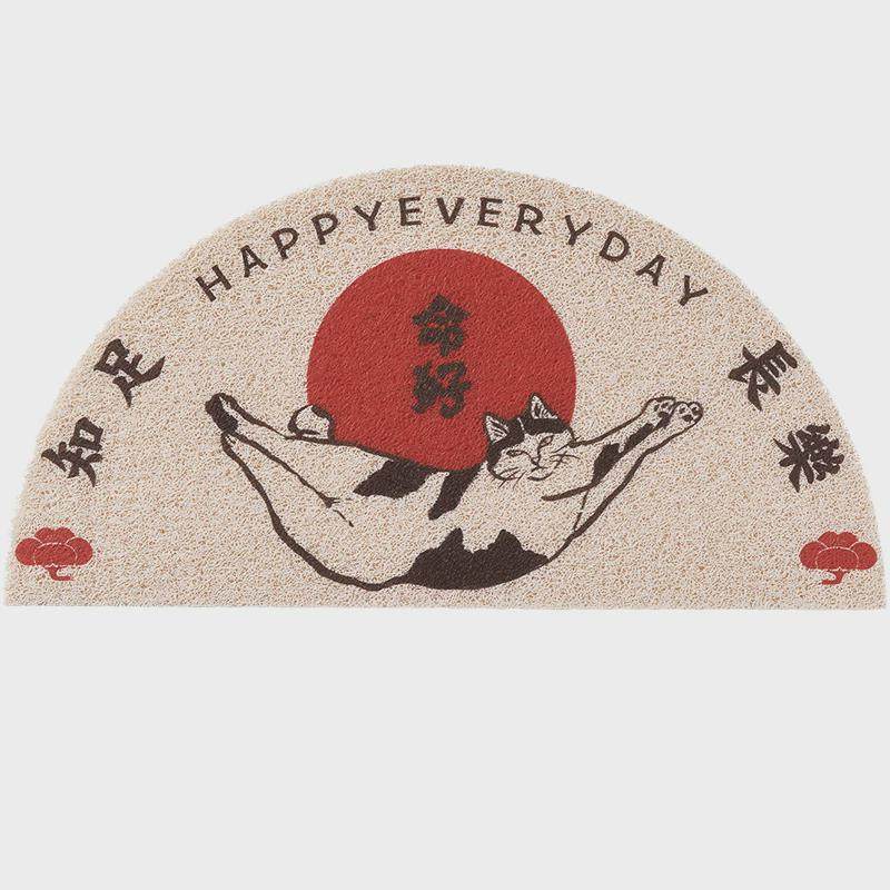 【进门地垫】知足常乐 日式夏天大门入户门口门厅门垫地毯脚垫,淘宝优惠券,粉丝福利购,淘宝优惠卷